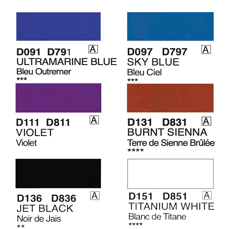 Holbein Acryla Gouache 12-Color 20ml Lesson Set - Image 3