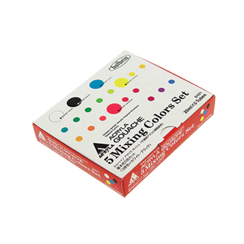 Holbein Acryla Gouache 5-Color 20ml Mixing Colors Set - Image 3