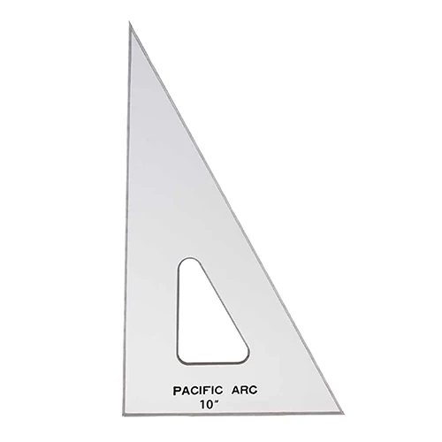 Pacific Arc Acrylic Triangles - 30/60/90 Degree with Inking Edge - Image 3