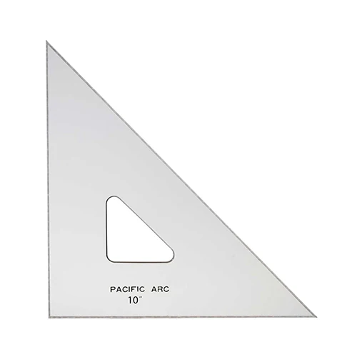Pacific Arc Acrylic Triangles - 45/90 Degree with Inking Edge - Image 3