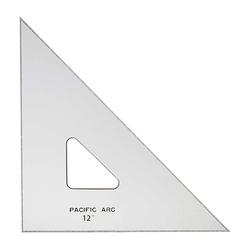 Pacific Arc Acrylic Triangles - 45/90 Degree with Inking Edge - Image 4