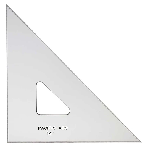 Pacific Arc Acrylic Triangles - 45/90 Degree with Inking Edge - Image 5