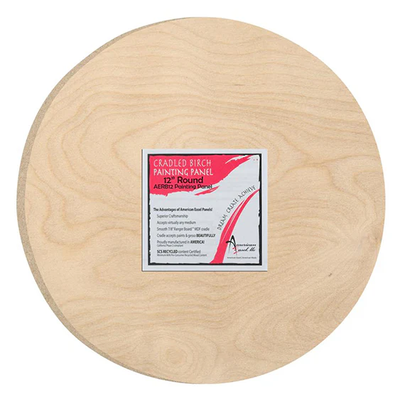 American Easel Round Cradled Art Board Panels, Various Sizes - Image 3
