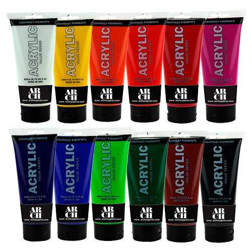 ARCH Value Series Acrylics Set of 12 / 200ml tubes - Image 2