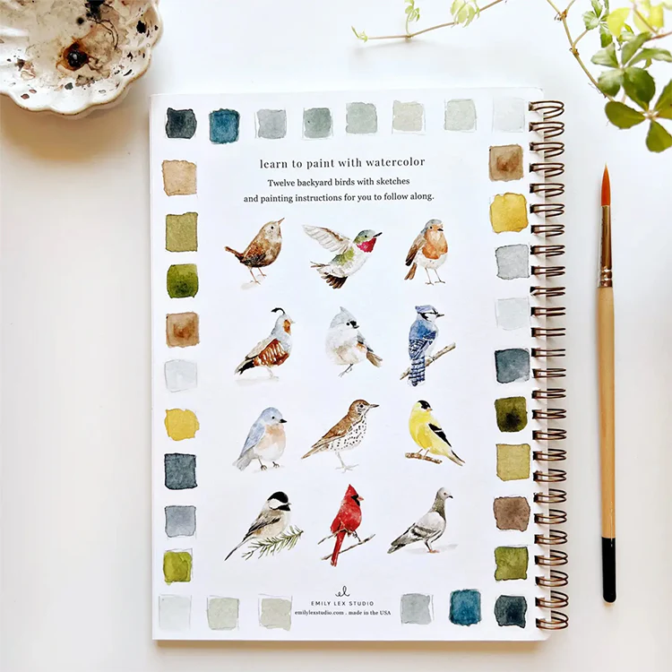Emily Lex Watercolor Workbooks, Birds - Image 2