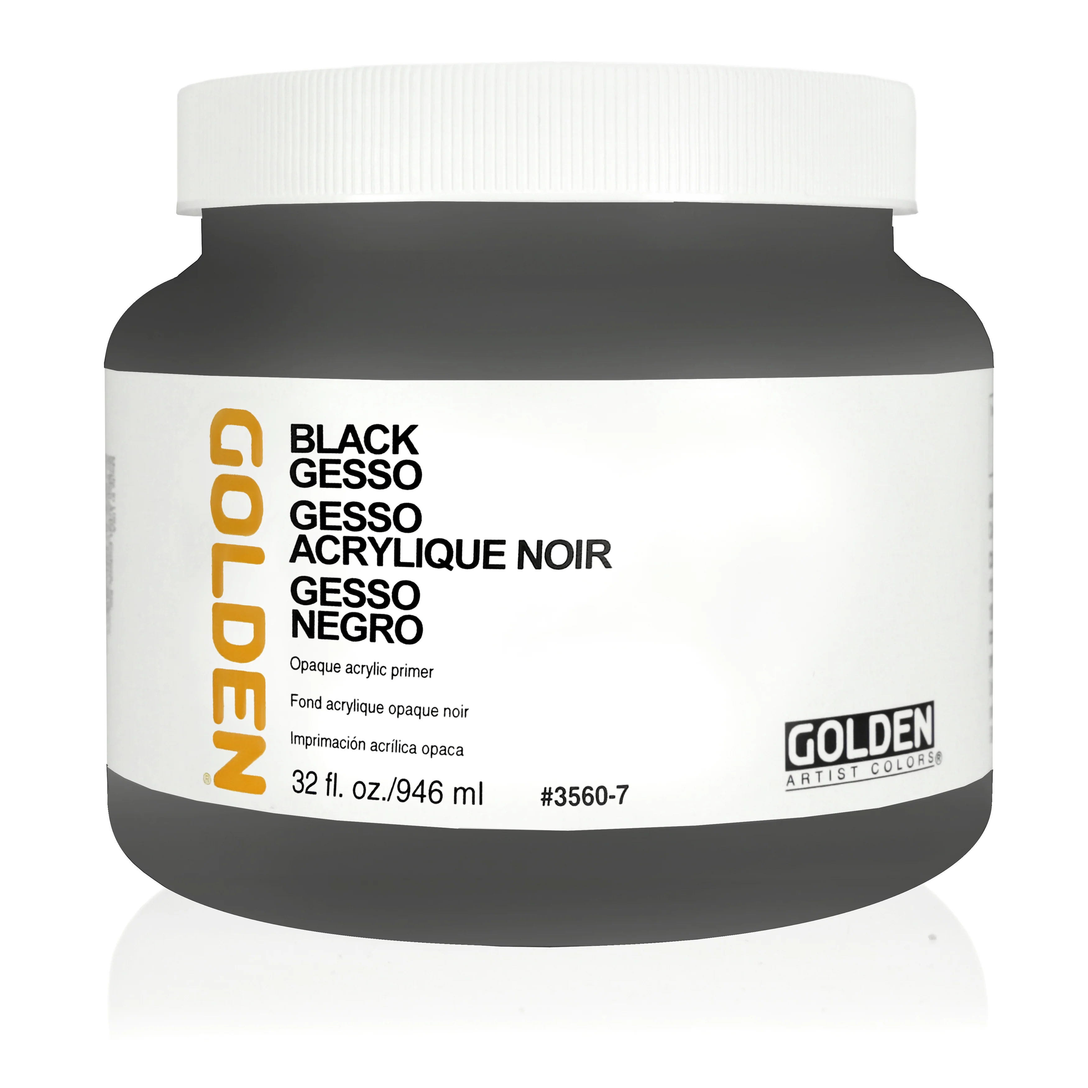 GOLDEN Black Gesso (8oz, 16oz, 32oz) - Image 3