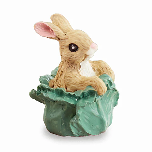 Bunny in Cabbage Figurine