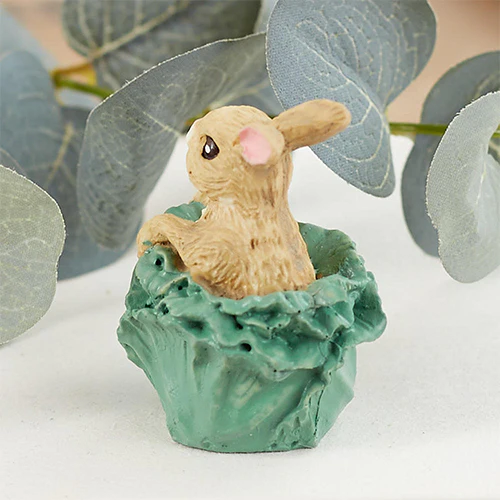 Bunny in Cabbage Figurine - Image 2
