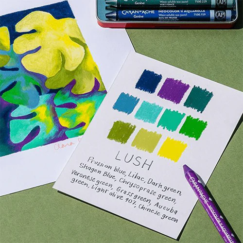 Caran d'Ache Neocolor II Aquarelle Special Edition "Lush", Set of 10 - Image 4