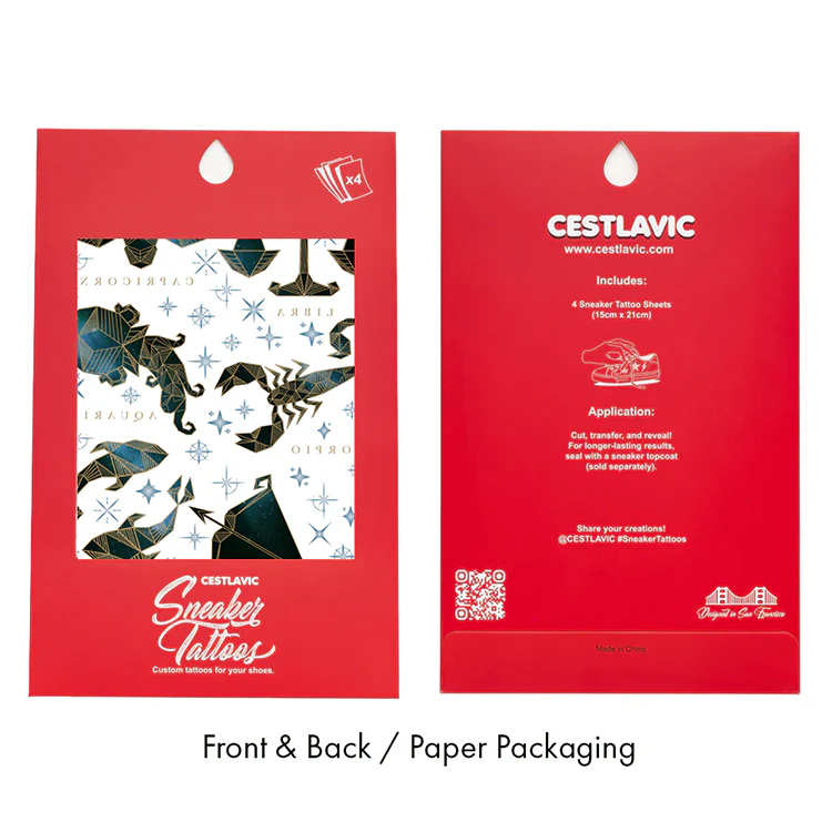 Cestlavic Sneaker Tattoos® in Midnight Stargazing 4 Sheets