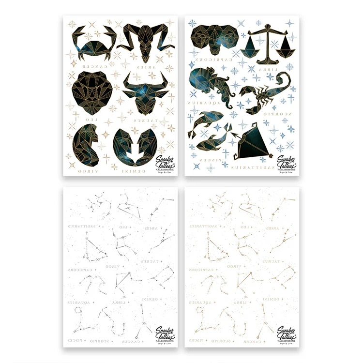 Cestlavic Sneaker Tattoos® in Midnight Stargazing 4 Sheets - Image 2