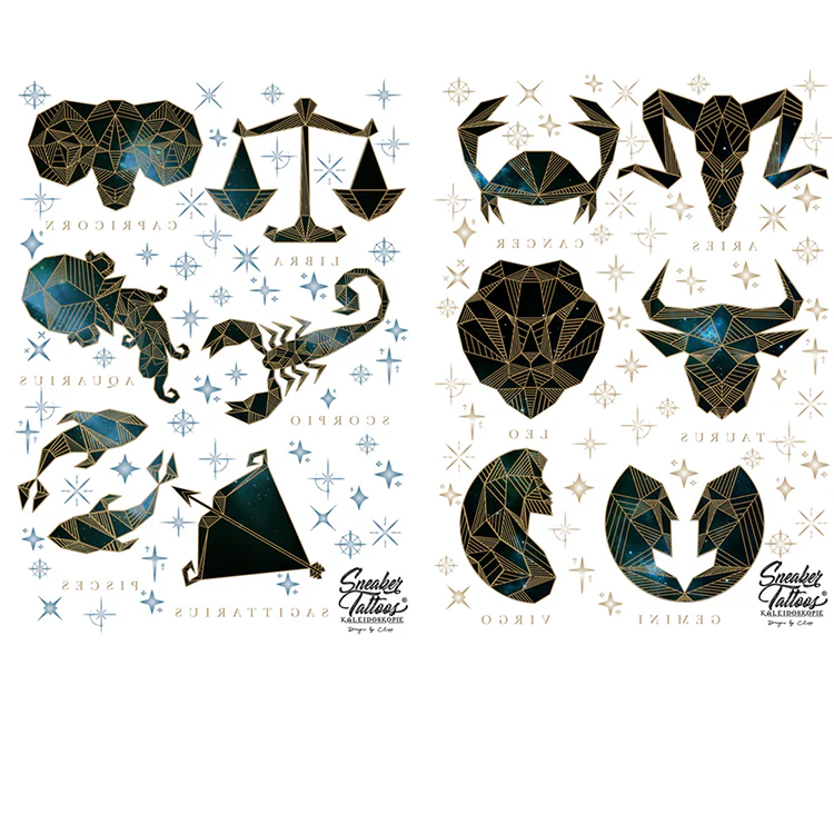 Cestlavic Sneaker Tattoos® in Midnight Stargazing 4 Sheets - Image 3