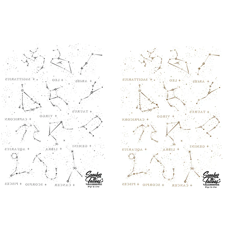 Cestlavic Sneaker Tattoos® in Midnight Stargazing 4 Sheets - Image 4