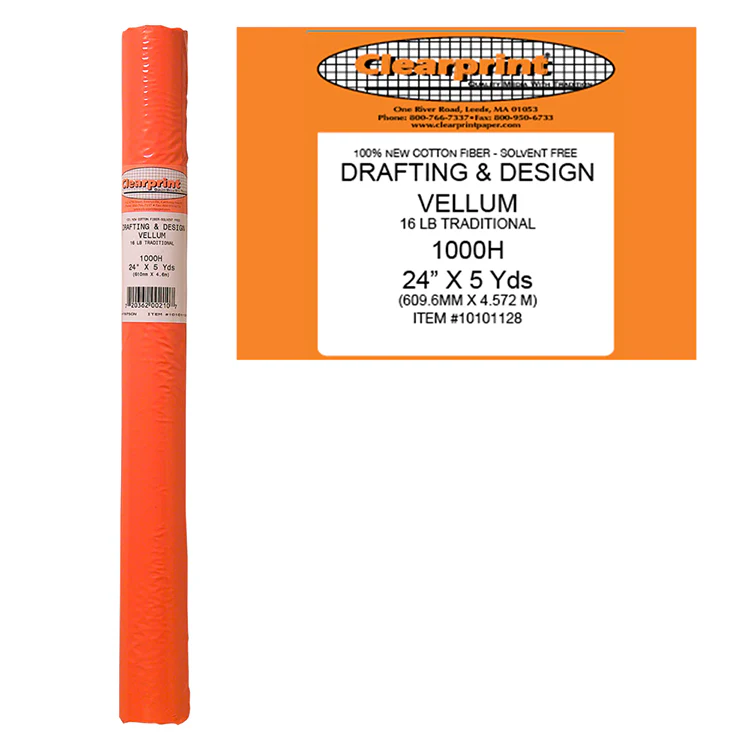 Clearprint 1000H Vellum, Plain, 24" x 5 yd Roll