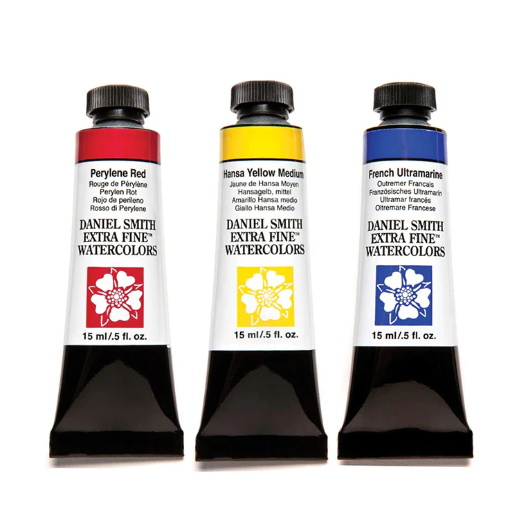 Daniel Smith Extra-Fine Watercolor Primary Triad Set, 15ml Tubes