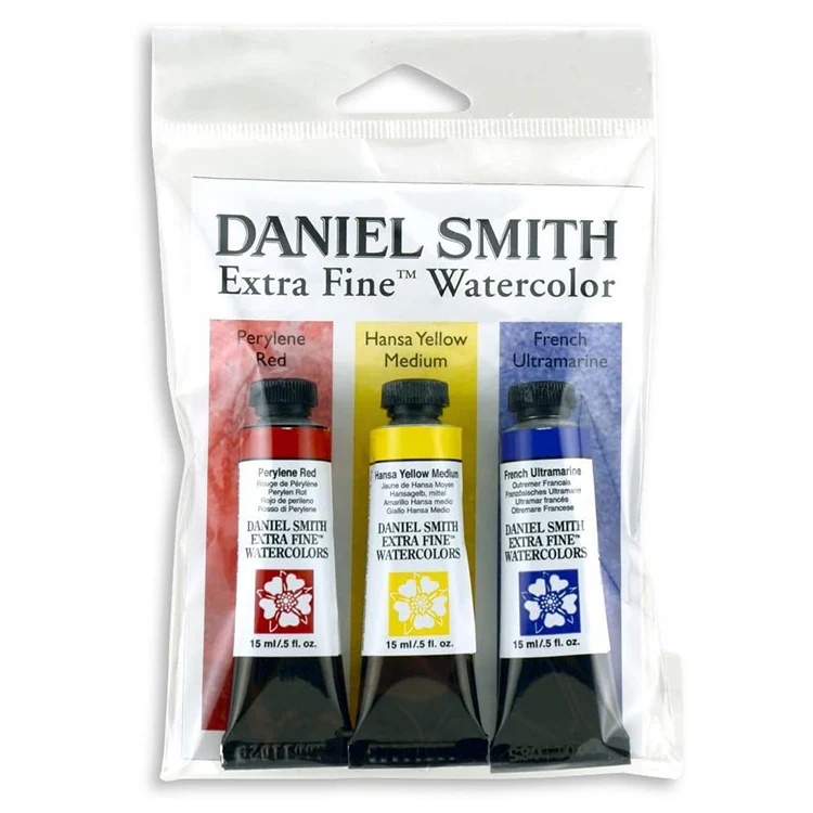 Daniel Smith Extra-Fine Watercolor Primary Triad Set, 15ml Tubes - Image 2