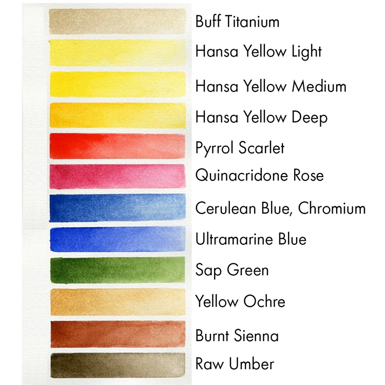 Daniel Smith Watercolor 1/2 Pans, Set of 12 - Image 3