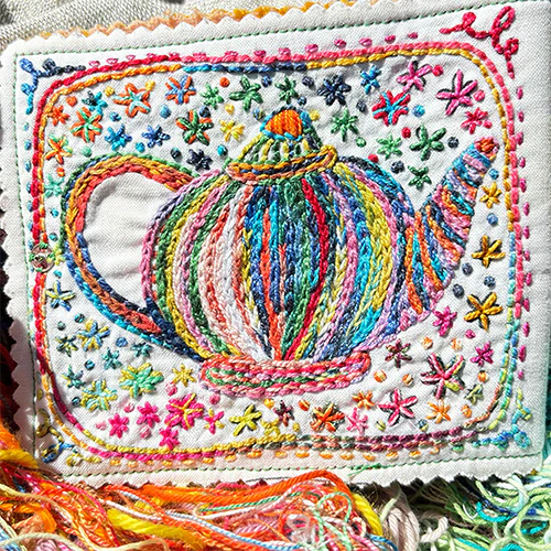 Dropcloth Embroidery Tea & Tomatoes Needlebook Kit - Image 3
