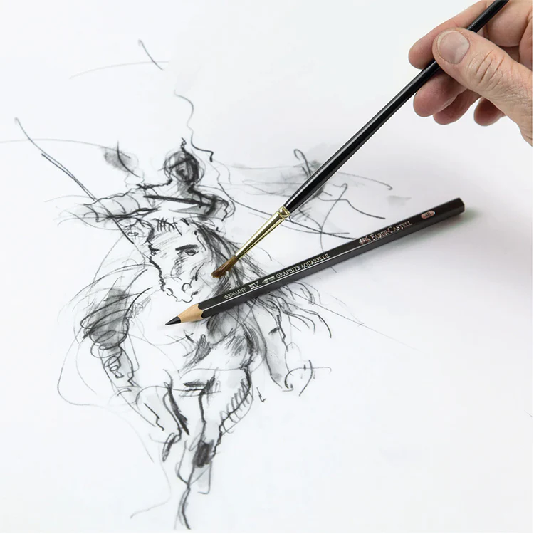 Faber-Castell Graphite Aquarelle Pencil set with Brush - Image 3