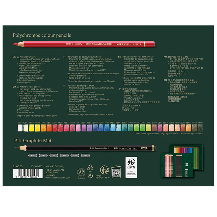 Faber-Castell Polychromos & Graphite Matte Gift Set, 40 piece - Image 3