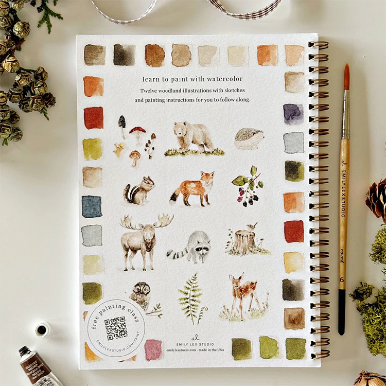 Emily Lex Watercolor Workbooks, Woodland - Image 2