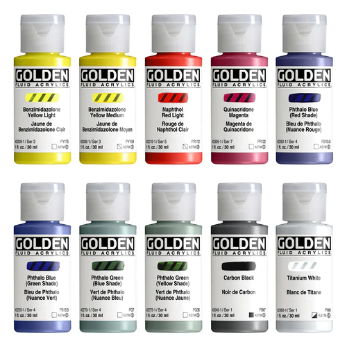 Golden Fluid Mixing Set 10 X 30ml bottles - Image 2