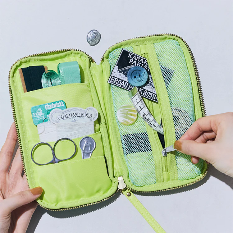 Hobonichi Techo 2026 Aqua Lime Small Drawer Pouch - Image 4