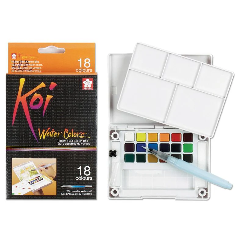 Koi Watercolors Pocket Field Sketch Box Sets - Image 4