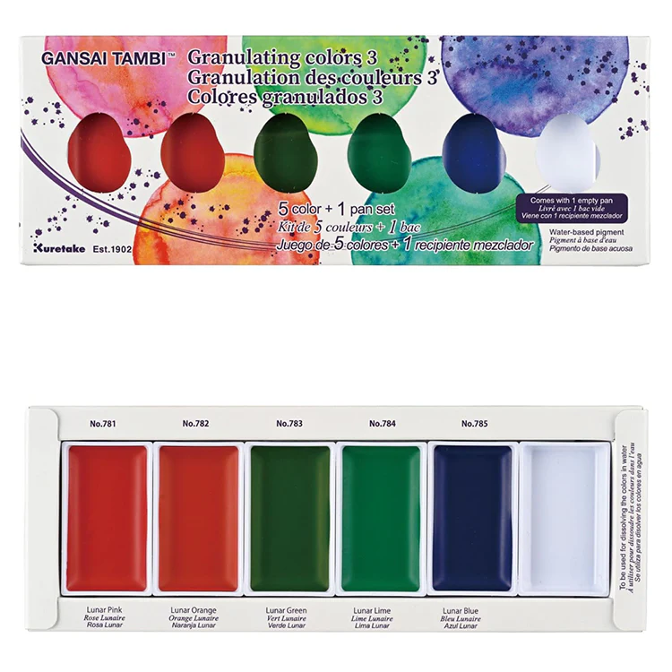 Kuretake Gansai Tambi Granulating Watercolor Set No. 3