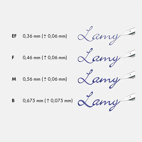 Lamy Fountain Pen Nibs in Black or Polished Steel - Image 9