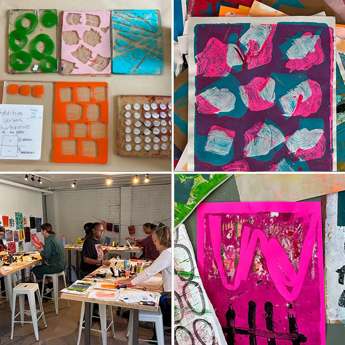 MARK MAKING WITH GELLI PLATES: April 18 with e bond - Image 6