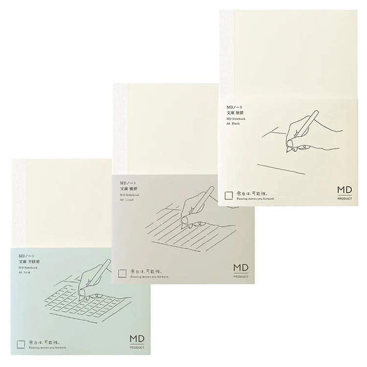 Midori MD Notebook A6, Blank, Grid or Lined Pages