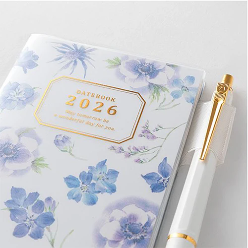 Midori 2026 B6 Pocket Diary Monthly/Weekly Country Time Flower - Image 6