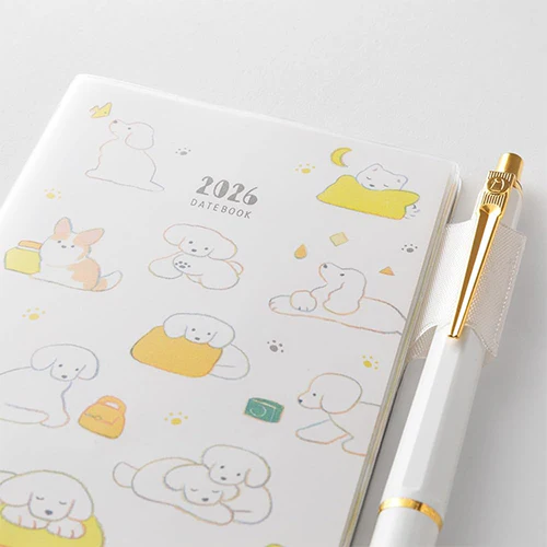 Midori 2026 B6 Pocket Diary Monthly/Weekly Dog - Image 6