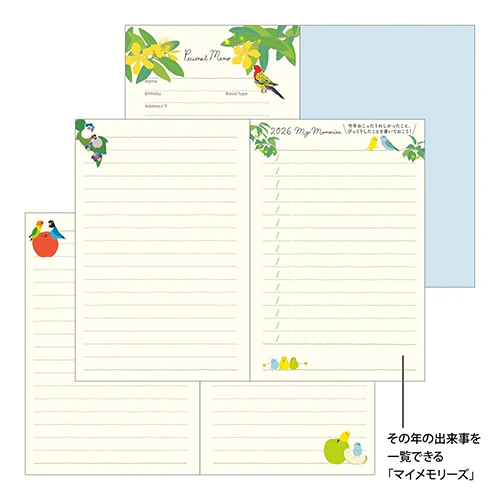 Midori 2026 Mini Pocket Diary Bird - Image 5
