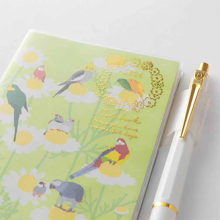 Midori 2026 A6 Pocket Diary Monthly/Weekly Bird - Image 6