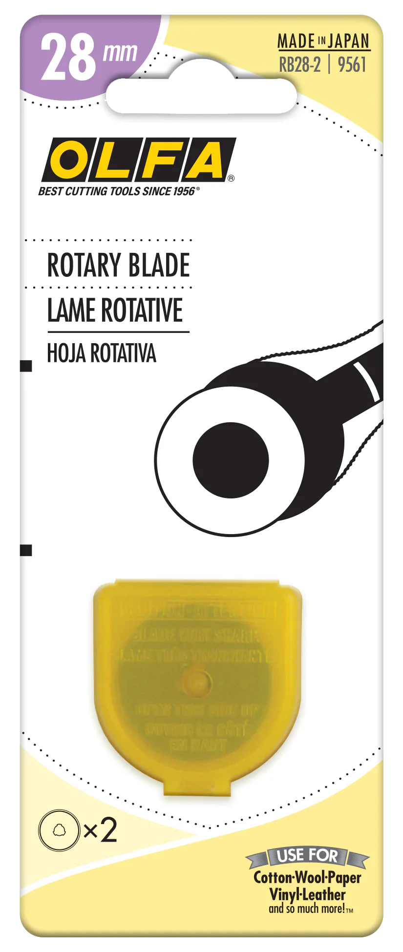 Olfa RB28-2 Tungsten Steel Rotary Blade 28mm - Image 2