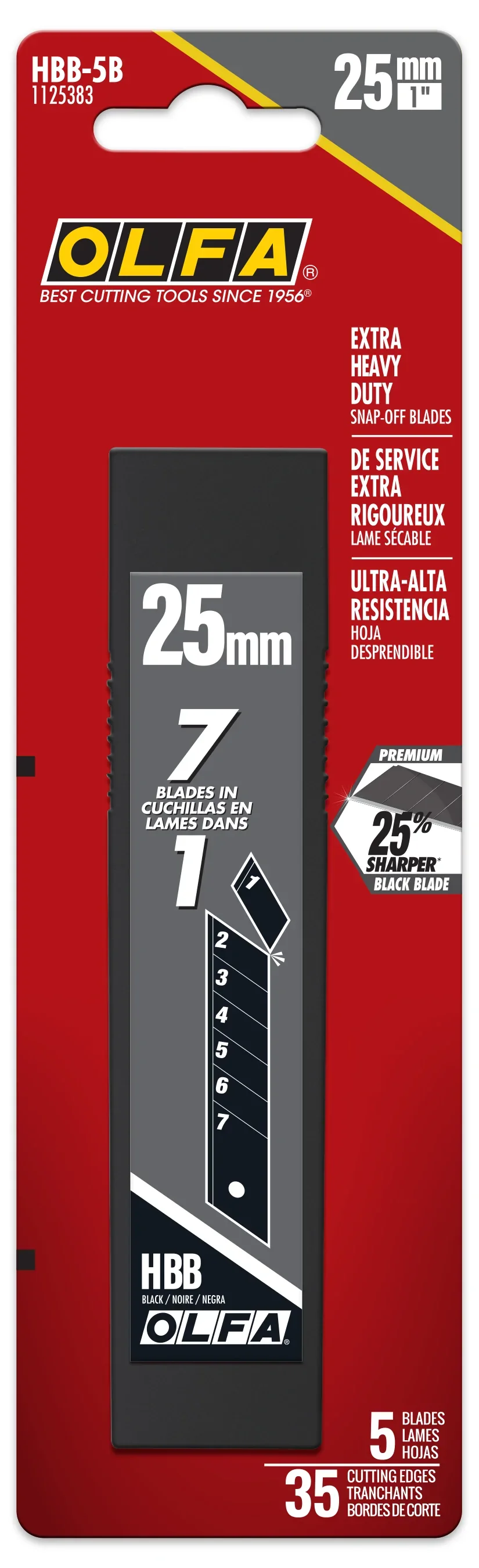 Olfa Ultra-Sharp Blades HBB-5B 25mm/5pk - Image 2