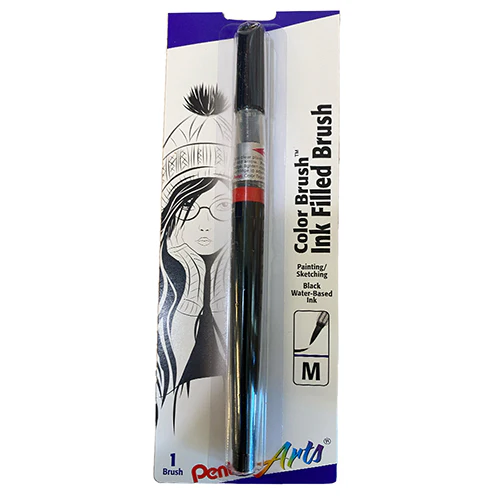 Pentel Color Brush Black. Water-based Ink