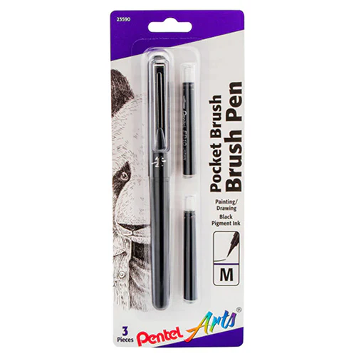 Pentel Pocket Brush with 2 refills