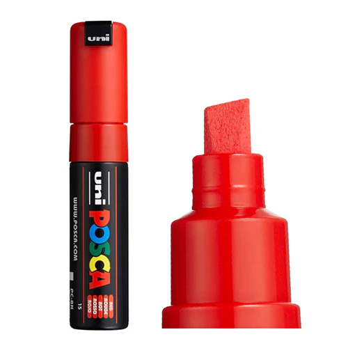 POSCA Paint Markers, Broad Chisel Tip PC-8K in Various Colors - Image 2