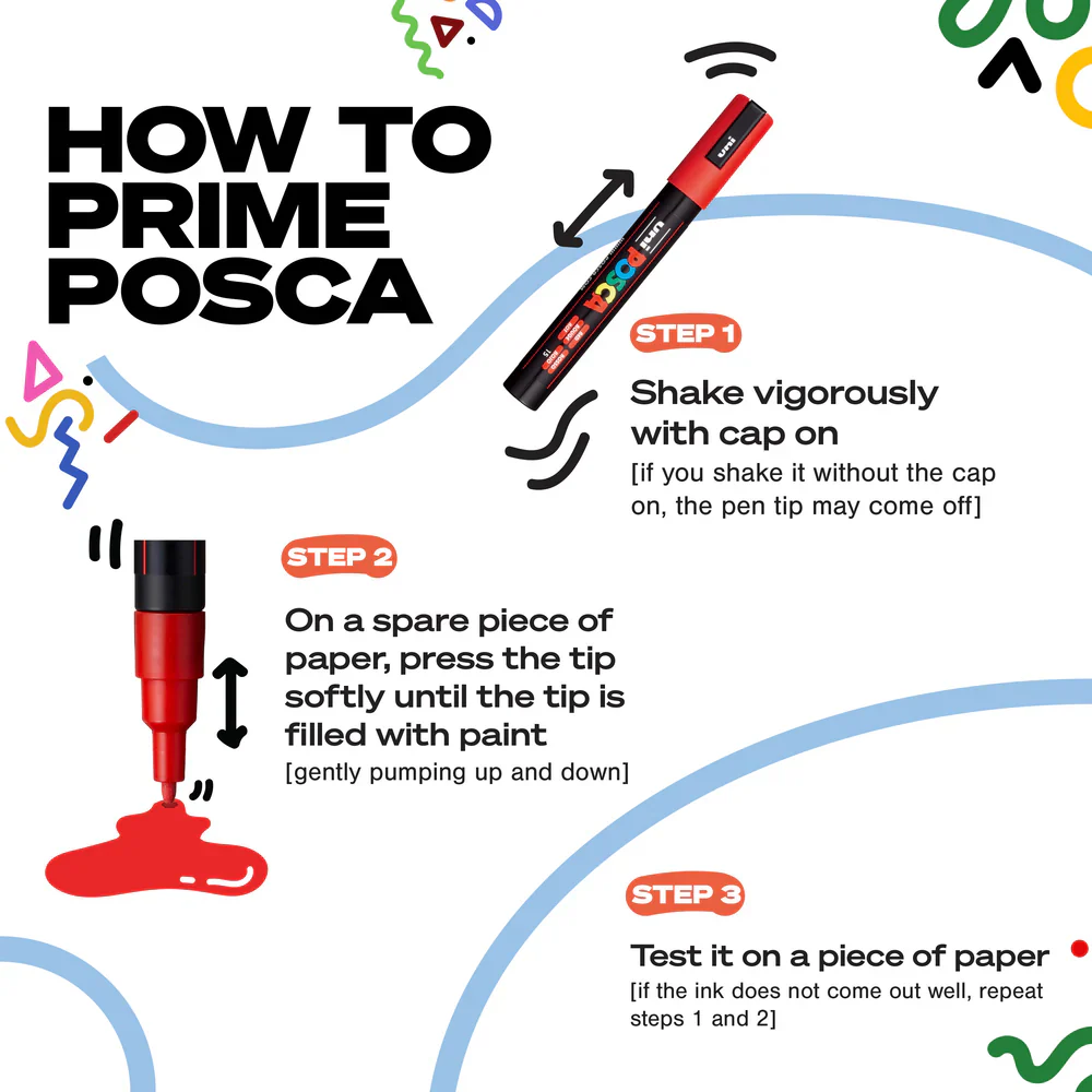 POSCA Paint Markers, Broad Chisel Tip PC-8K in Various Colors - Image 3