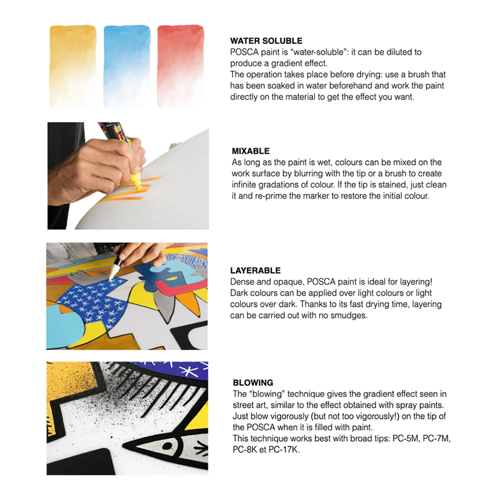 POSCA Paint Markers, Extra Broad Chisel Tip, PC-17K - Image 4