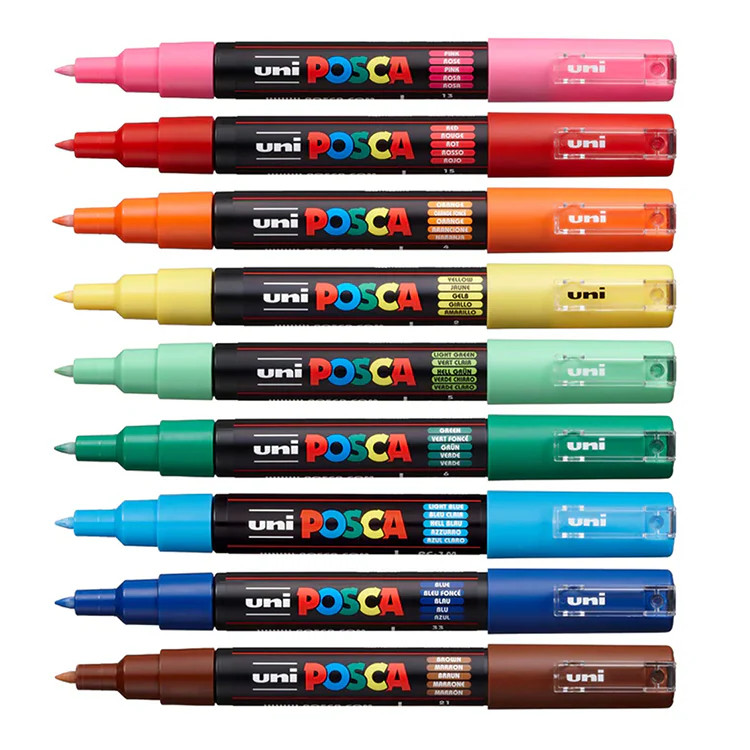 POSCA Paint Markers, Extra Fine Bullet Tip, PC-1M