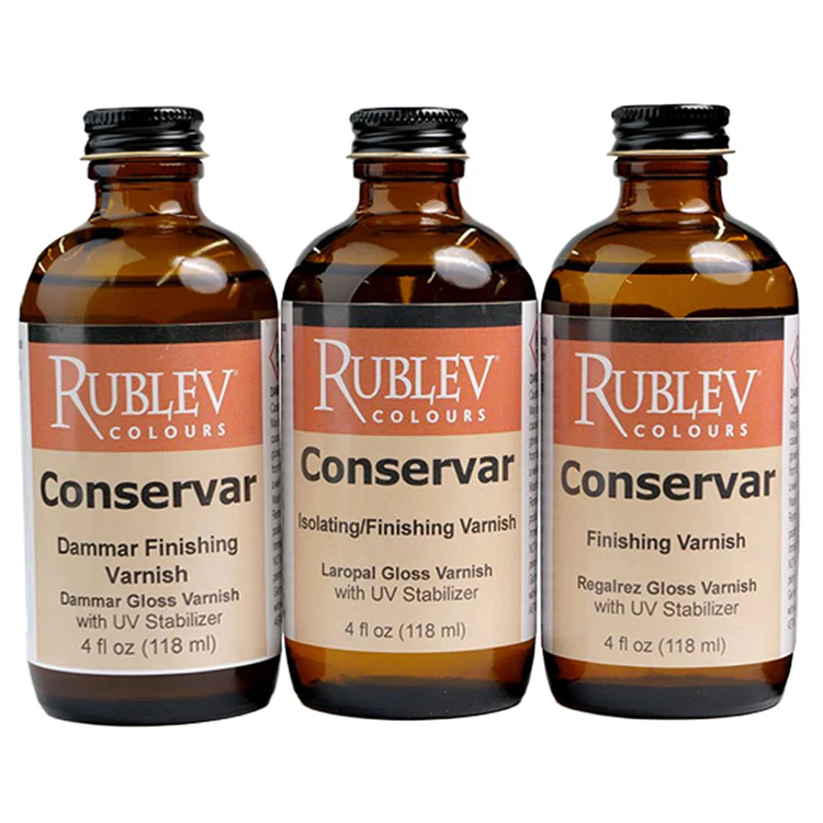Rublev Artist Oil Varnishes in 3 Finishes