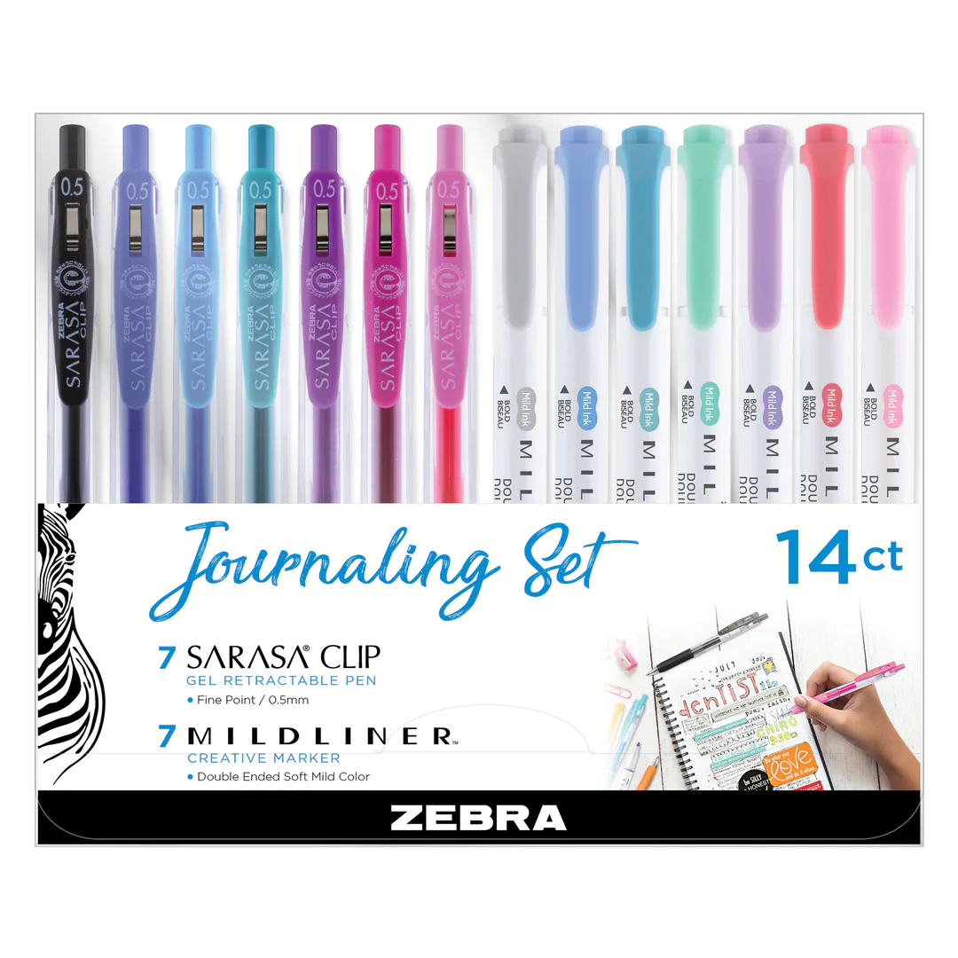 Zebra Journaling Pen Set 14 count
