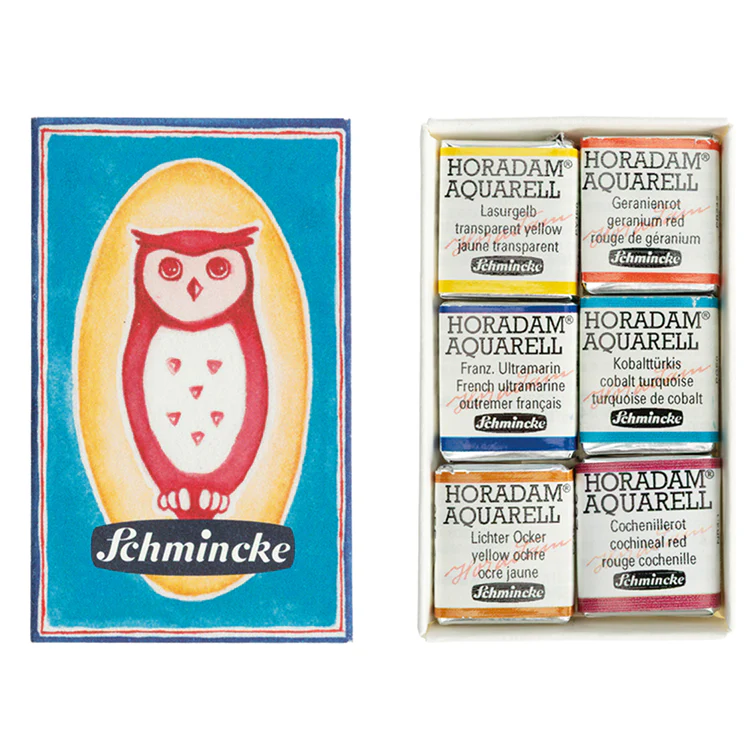 Schmincke Horadam Matchbox, 6 Half Pans
