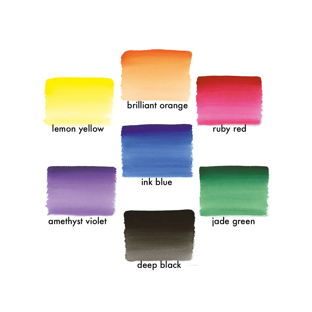 Schmincke Aqua Drop Liquid Watercolors, 8 x 30ml Bottles - Image 3