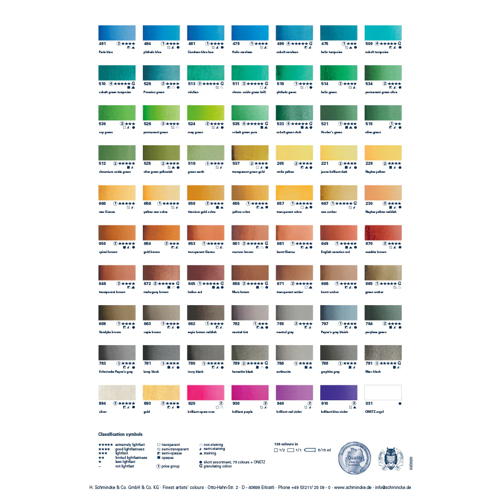 Schmincke Horadam Aquarell Watercolor 24 Half Pan Set - Image 4
