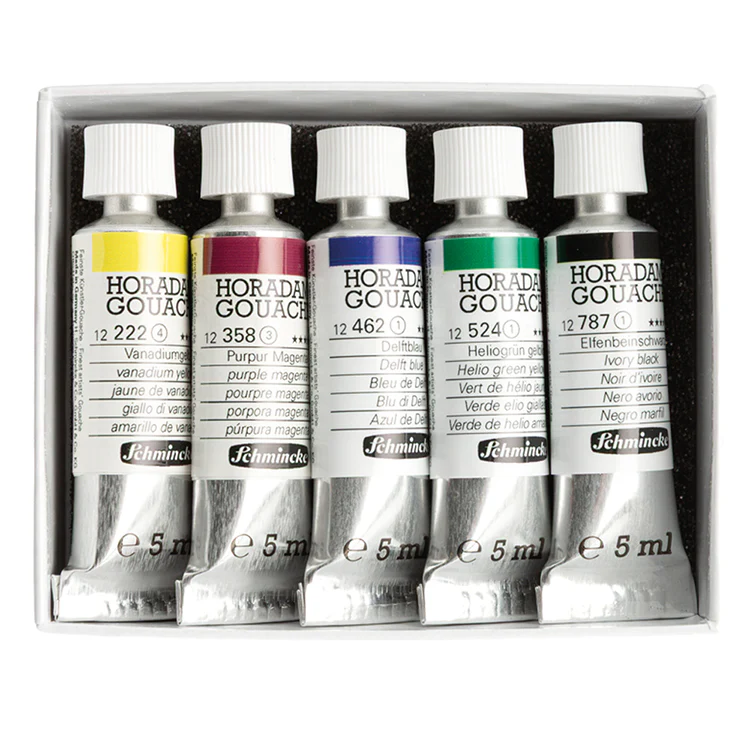 Schmincke HORADAM Gouache Set - Northern Lights, 5ml Set of 5 - Image 3